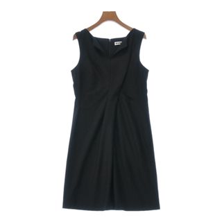 ジルサンダー(Jil Sander)のJIL SANDER ジルサンダー ワンピース 38(S位) 黒 【古着】【中古】(ひざ丈ワンピース)