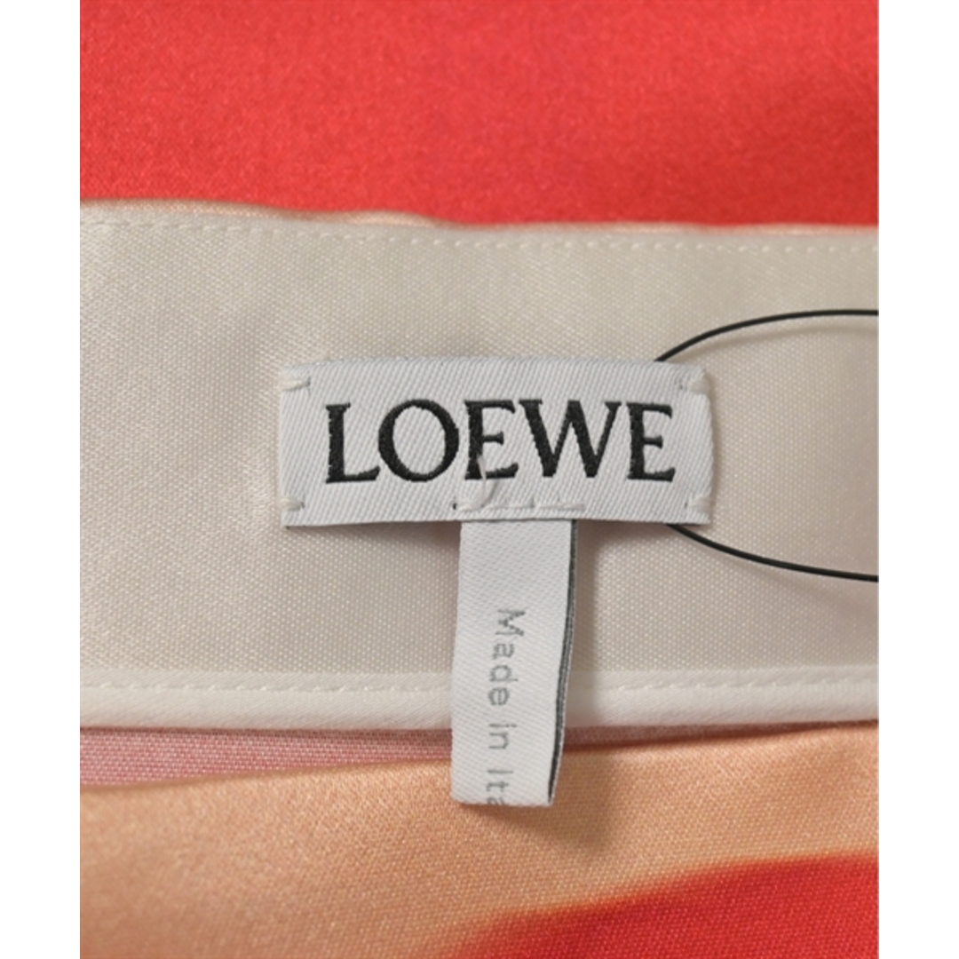 LOEWE(ロエベ)のLOEWE ロエベ ワンピース 34(XXS位) 赤x白 【古着】【中古】 レディースのワンピース(ひざ丈ワンピース)の商品写真