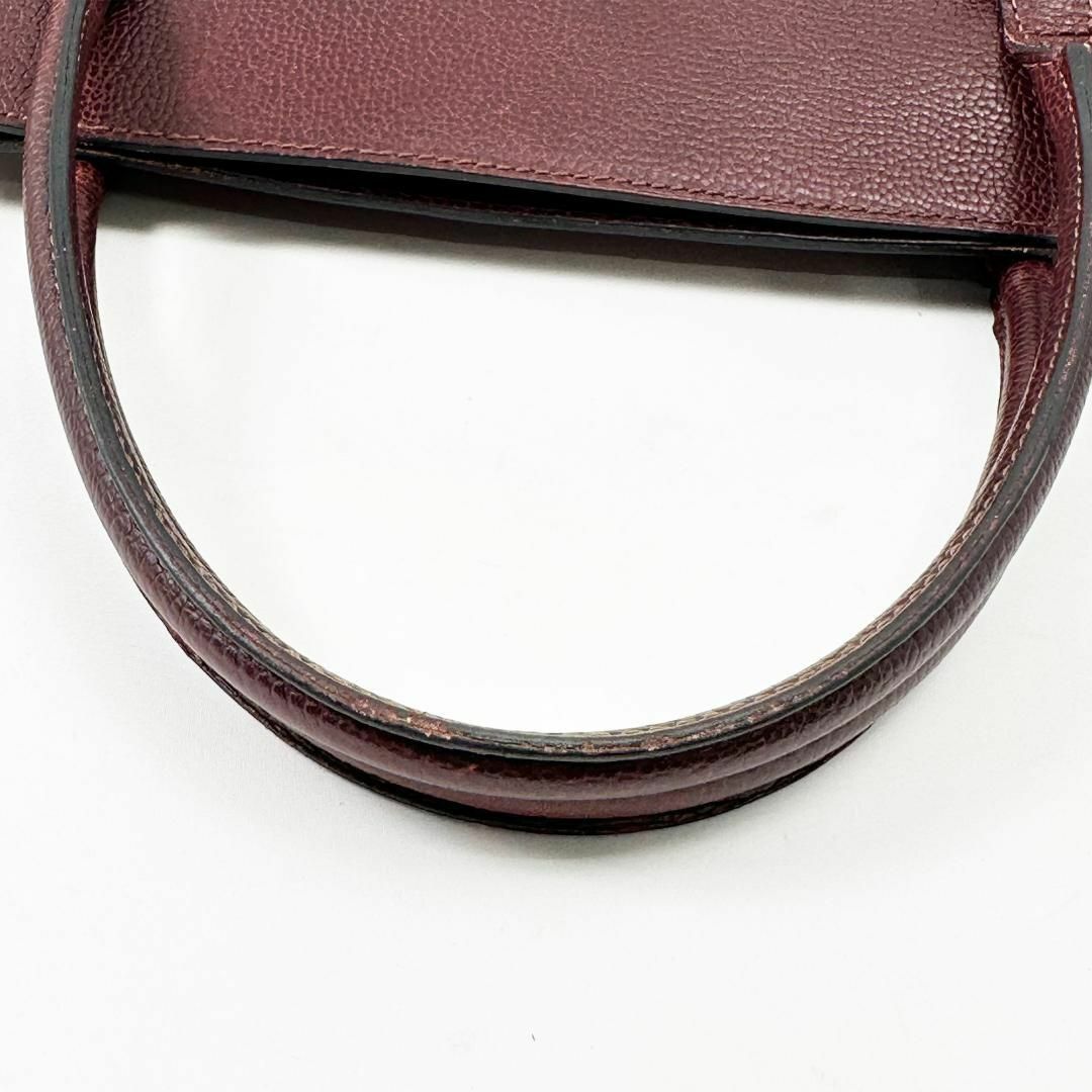 DELVAUX(デルヴォー)のデルヴォー セピア ハンドバッグ トートバッグ 赤 ボルドー ワインレッド レディースのバッグ(ハンドバッグ)の商品写真