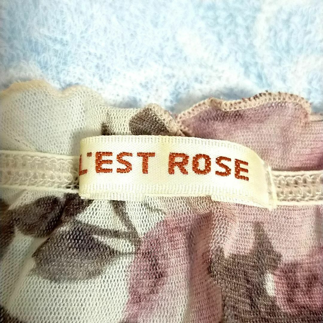 L'EST ROSE(レストローズ)のレストローズ　アンティークなローズ柄カットソー レディースのトップス(カットソー(長袖/七分))の商品写真