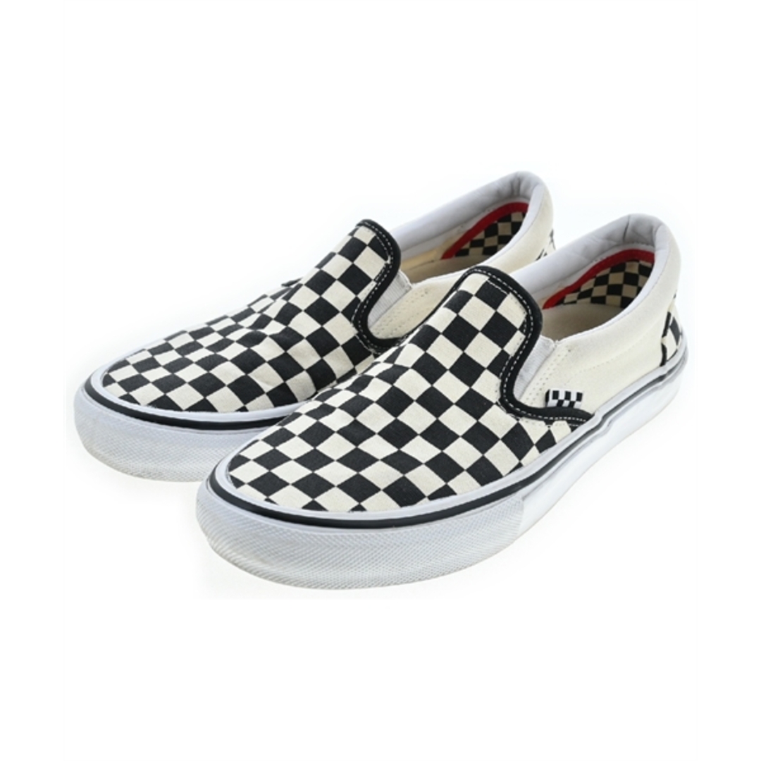 VANS(ヴァンズ)のVANS バンズ スニーカー 26.5cm 白x黒(チェック) 【古着】【中古】 メンズの靴/シューズ(スニーカー)の商品写真