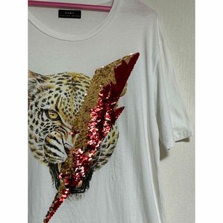 ZARA - ZARA ザラ　レオパード　3色スパンコール 半袖Tシャツ　サイズL