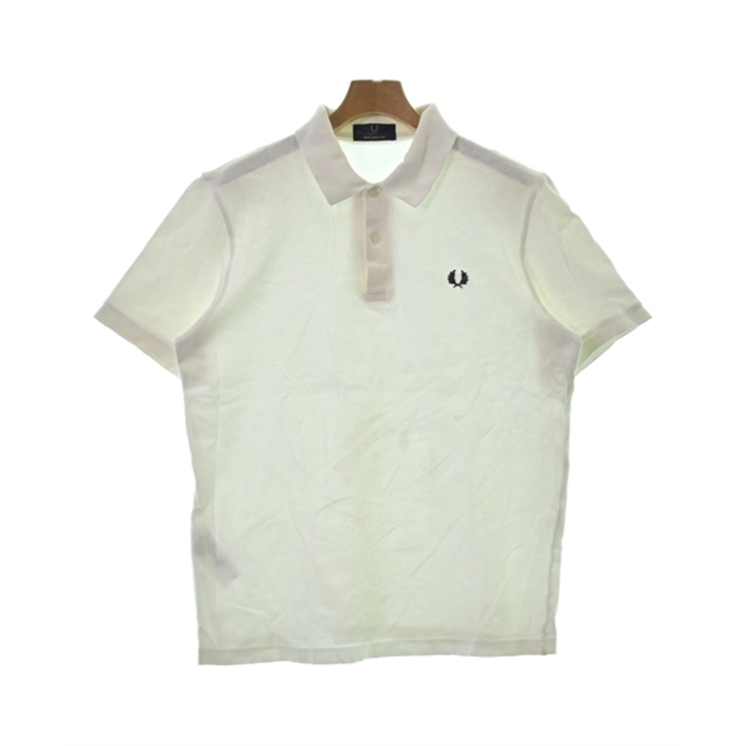 FRED PERRY(フレッドペリー)のFRED PERRY フレッドペリー ポロシャツ 42(L位) 白 【古着】【中古】 メンズのトップス(ポロシャツ)の商品写真