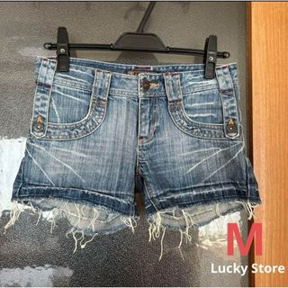 ラッキーストア(LUCKY STORE)の【Lucky Store】デニムショートパンツ M(ショートパンツ)