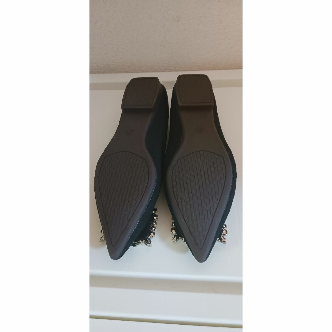 ❤マロノブラニク風　ビジューフラットパンプス レディースの靴/シューズ(ハイヒール/パンプス)の商品写真