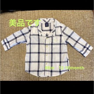 ベビーギャップ(babyGAP)のbaby GAP チェックシャツ　12-18month 80㎝(シャツ/カットソー)