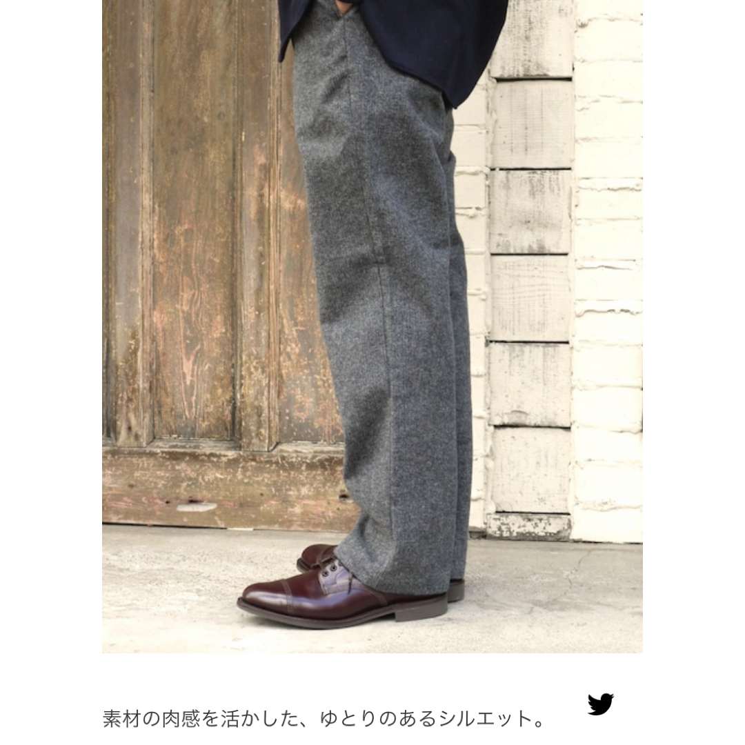 *A VONTADE(アボンタージ)のavontade Brushed H.B. Easy Trousers s メンズのパンツ(ワークパンツ/カーゴパンツ)の商品写真