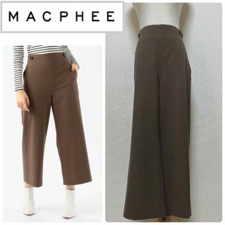 マカフィー(MACPHEE)のMACPHEE ストレッチポプリン セミワイドクロップドパンツ(クロップドパンツ)