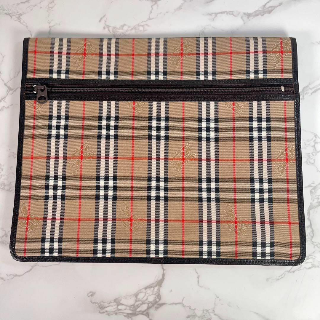 BURBERRY(バーバリー)の【美品】バーバリー/BURBERRY セカンド バック　チェック　シャドーホース メンズのバッグ(セカンドバッグ/クラッチバッグ)の商品写真