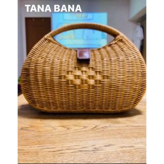 タナバナ(TANA BANA)のタグ付き【TANA BANA】かごバッグ　カゴバッグ　ハンドバッグ　ラタン(かごバッグ/ストローバッグ)