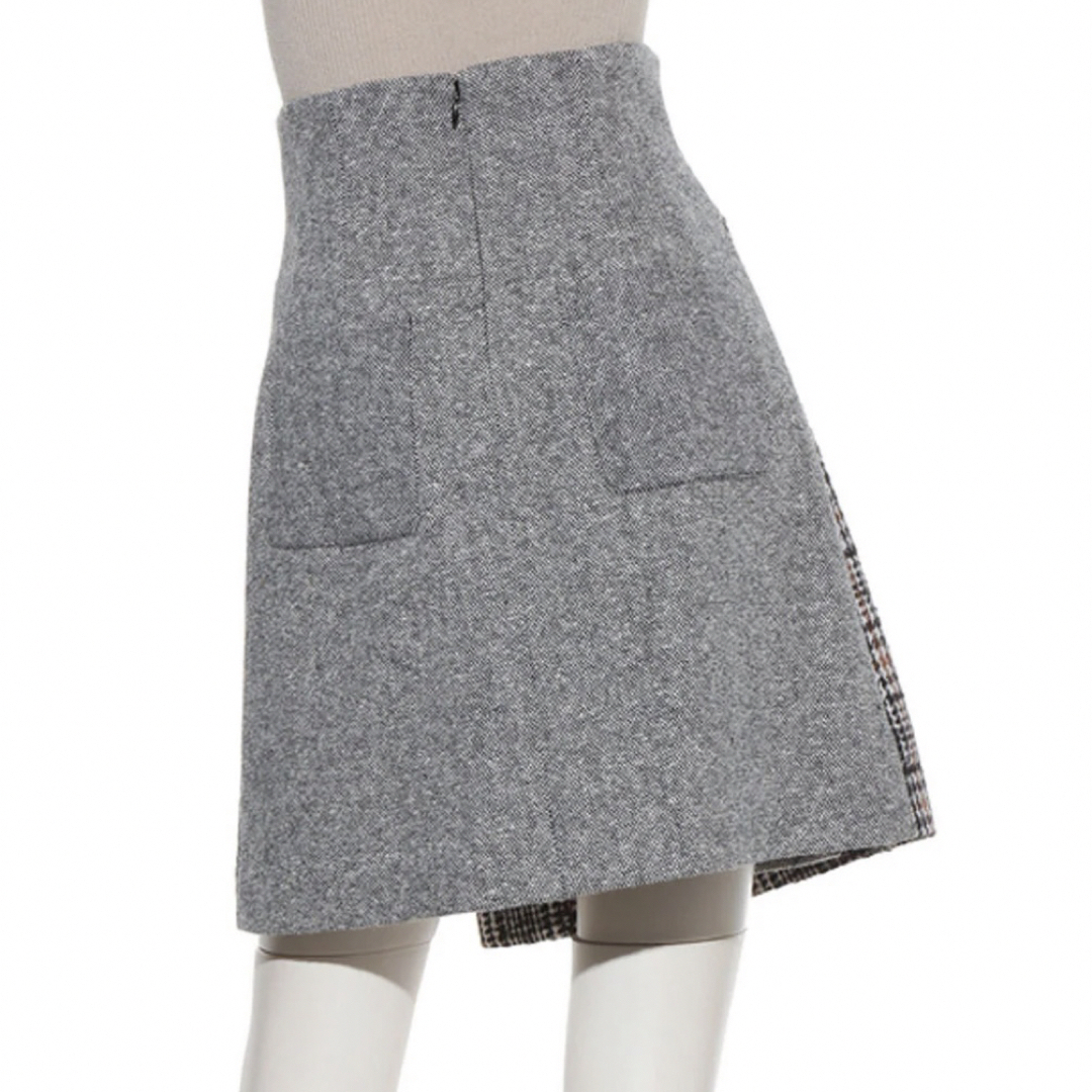 Lily Brown(リリーブラウン)の雑誌掲載 大人気 ☆ Lily Brown ツイード チェック 台形 スカート レディースのスカート(ミニスカート)の商品写真