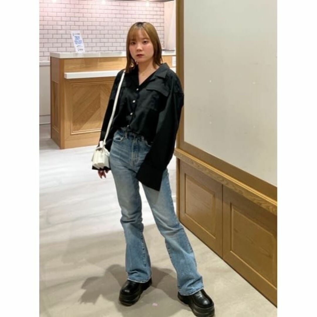 moussy(マウジー)のMOUSSY♡ RIPSTOP CROPPED シャツ レディースのトップス(シャツ/ブラウス(長袖/七分))の商品写真