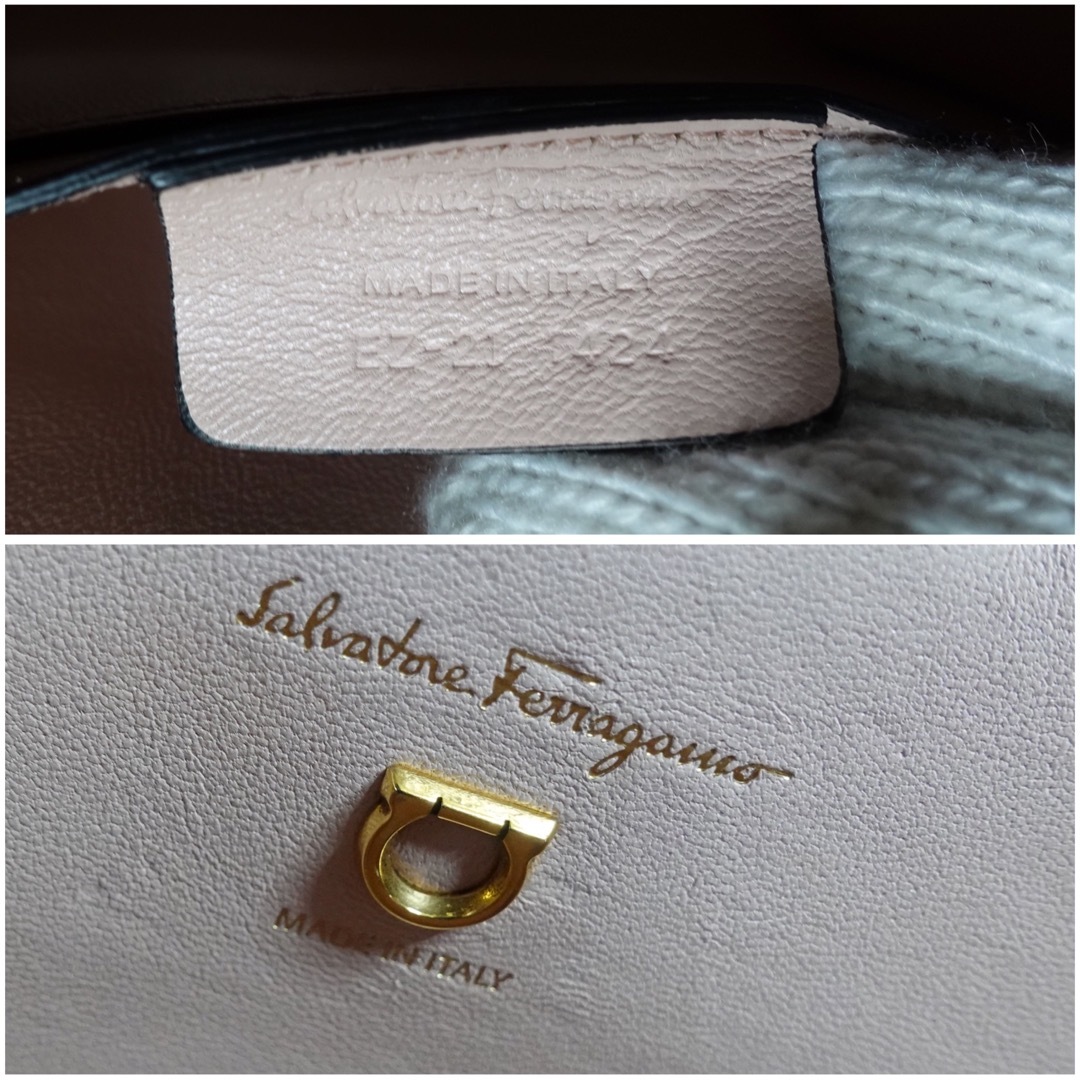 Salvatore Ferragamo(サルヴァトーレフェラガモ)の【美品】フェラガモ　ハンドバッグ　スタジオ　ボックス　バッグ　2way レディースのバッグ(ハンドバッグ)の商品写真