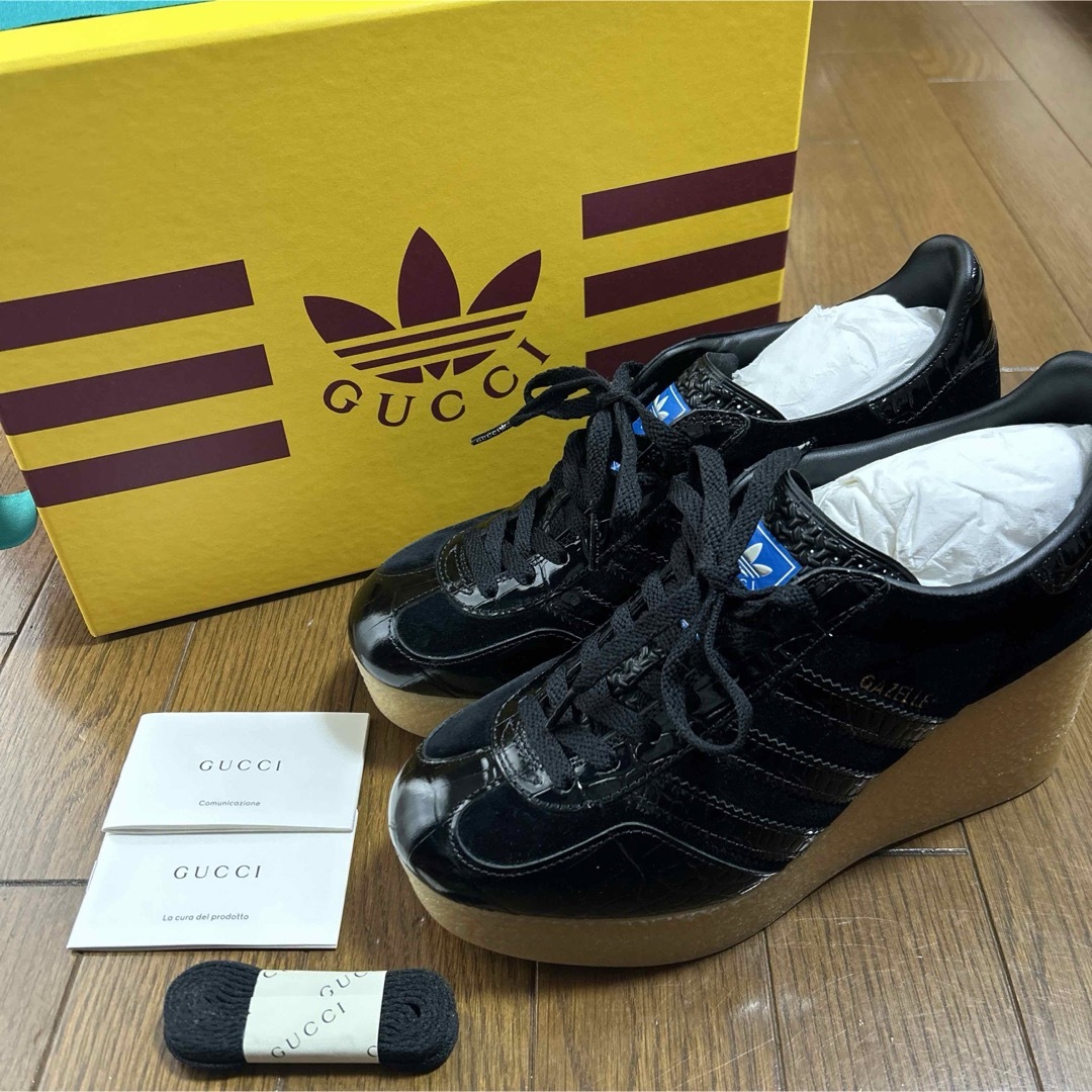 Gucci(グッチ)のadidas×GUCCI ガゼル コラボ スニーカー 25cm 38 希少 レディースの靴/シューズ(スニーカー)の商品写真