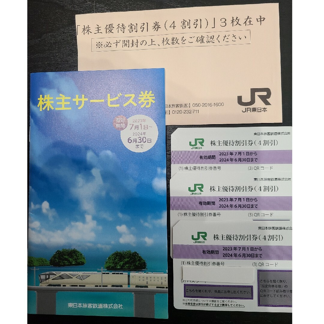 JR東日本　株主優待3枚 チケットの優待券/割引券(その他)の商品写真
