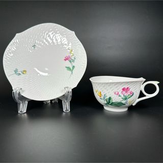 マイセン(MEISSEN)の新品 マイセン アルペンフラワー サクラ草 ティーカップ＆ソーサー 1客、1級品(食器)