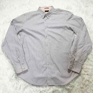 PaulSmith collection 長袖シャツ　レッド系　ストライプ　L(シャツ)