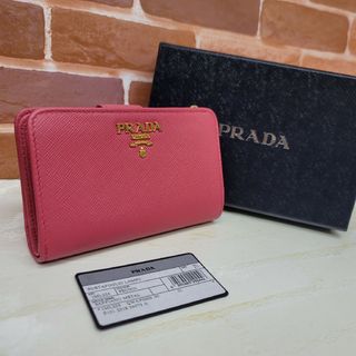 プラダ(PRADA)のPRADA☆鑑定済☆サフィアーノ1ML225 ピンク PEONIA  プラダ財布(財布)