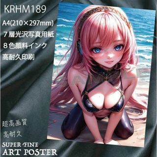 巡音ルカ A4 アートポスター 高画質 高品質 高耐久 KRHM189(ポスター)