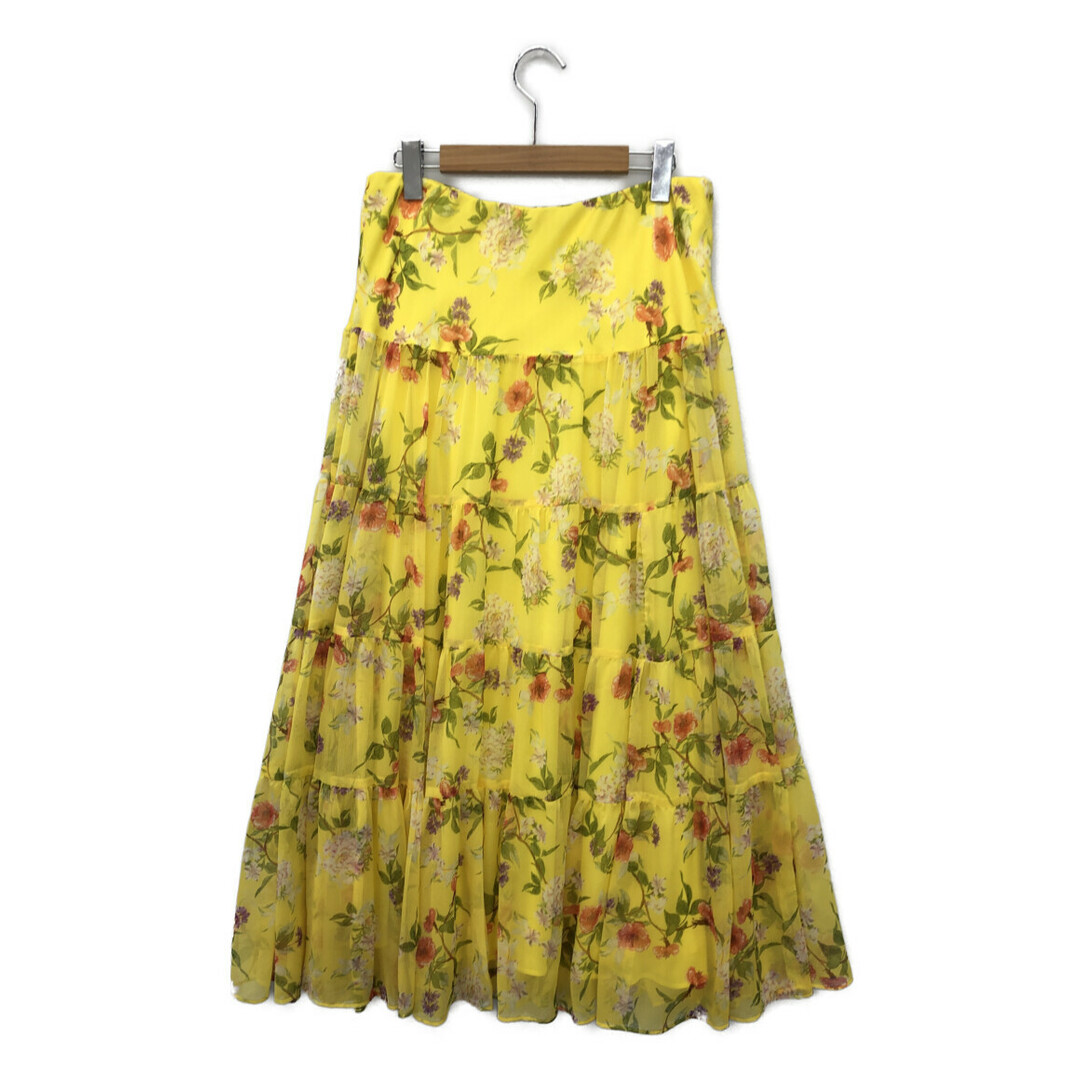 美品  花柄ギャザースカート レディース M レディースのスカート(その他)の商品写真