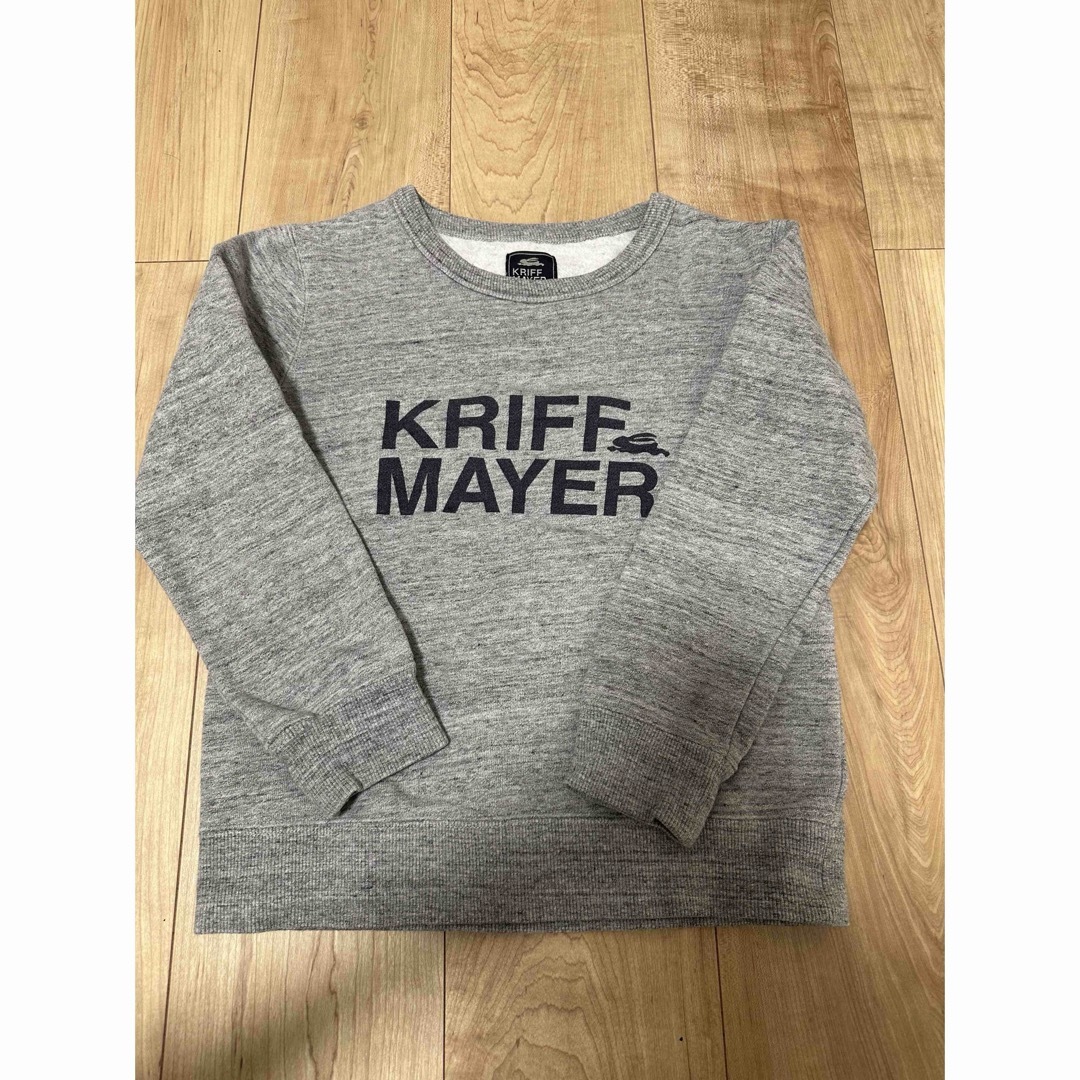 KRIFF MAYER(クリフメイヤー)のクリフメイヤー　スウェット　グレー　130 キッズ/ベビー/マタニティのキッズ服男の子用(90cm~)(Tシャツ/カットソー)の商品写真