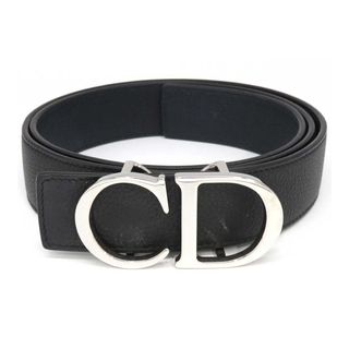 ディオール(Dior)のディオール CD バックル リバーシブル ベルト 35mm 100/40 ユニセックス ブラック ネイビー Dior 【中古】 【アパレル・小物】(ベルト)