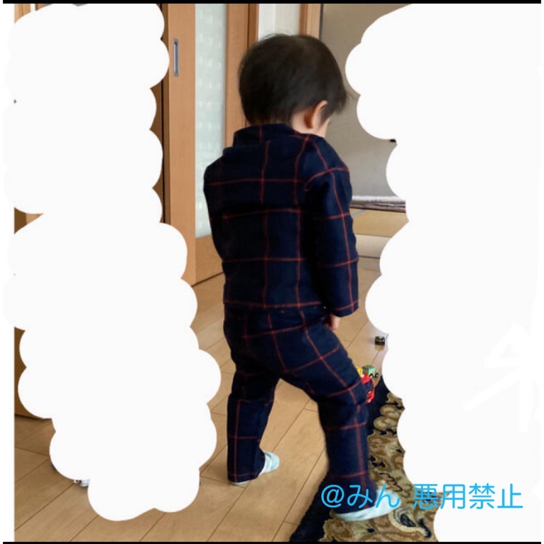 【着画有り】男の子 フォーマルスーツ キッズ/ベビー/マタニティのキッズ服男の子用(90cm~)(ドレス/フォーマル)の商品写真