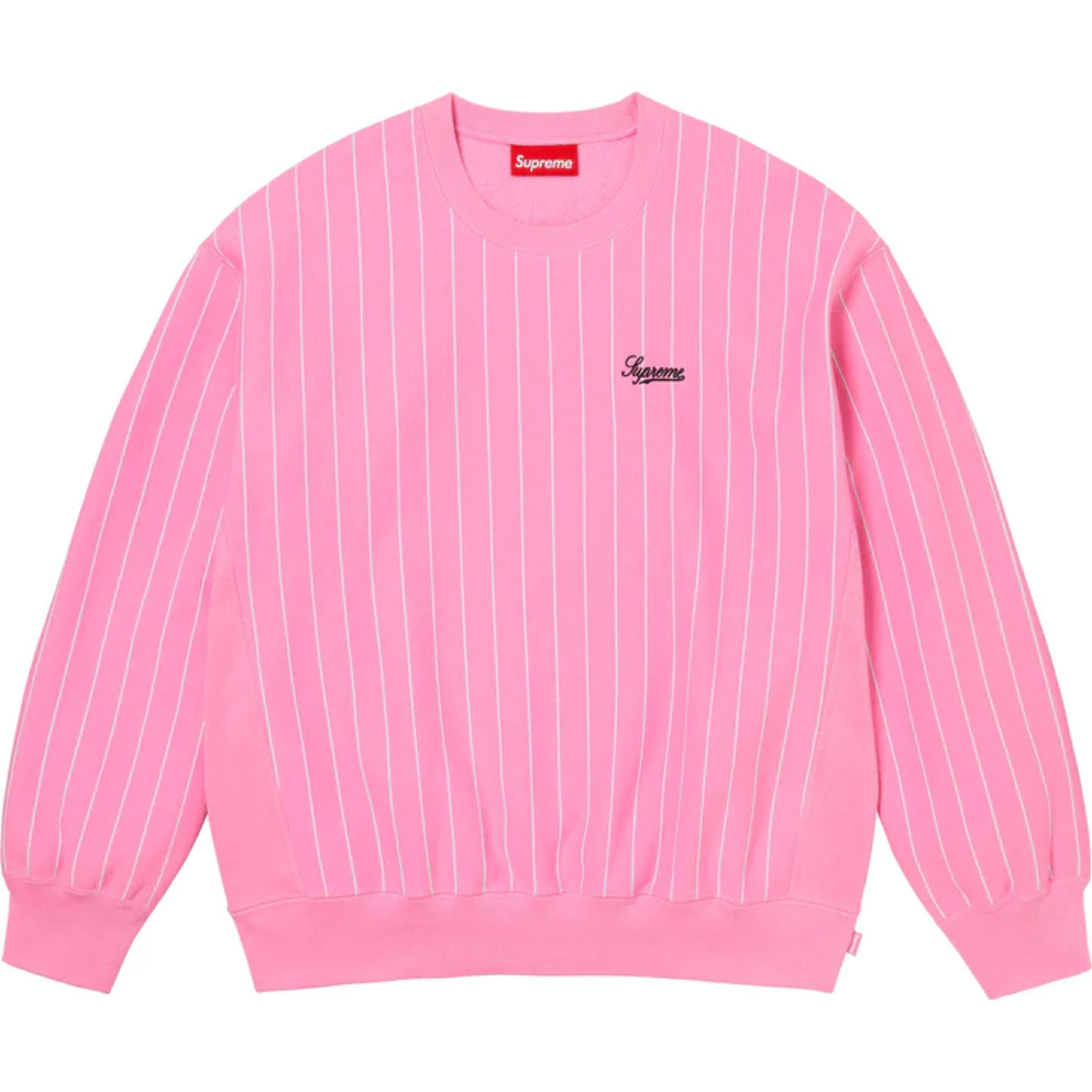 Supreme(シュプリーム)のSupreme Pinstripe Crewneck "pink メンズのトップス(スウェット)の商品写真