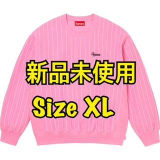 シュプリーム(Supreme)のSupreme Pinstripe Crewneck "pink(スウェット)