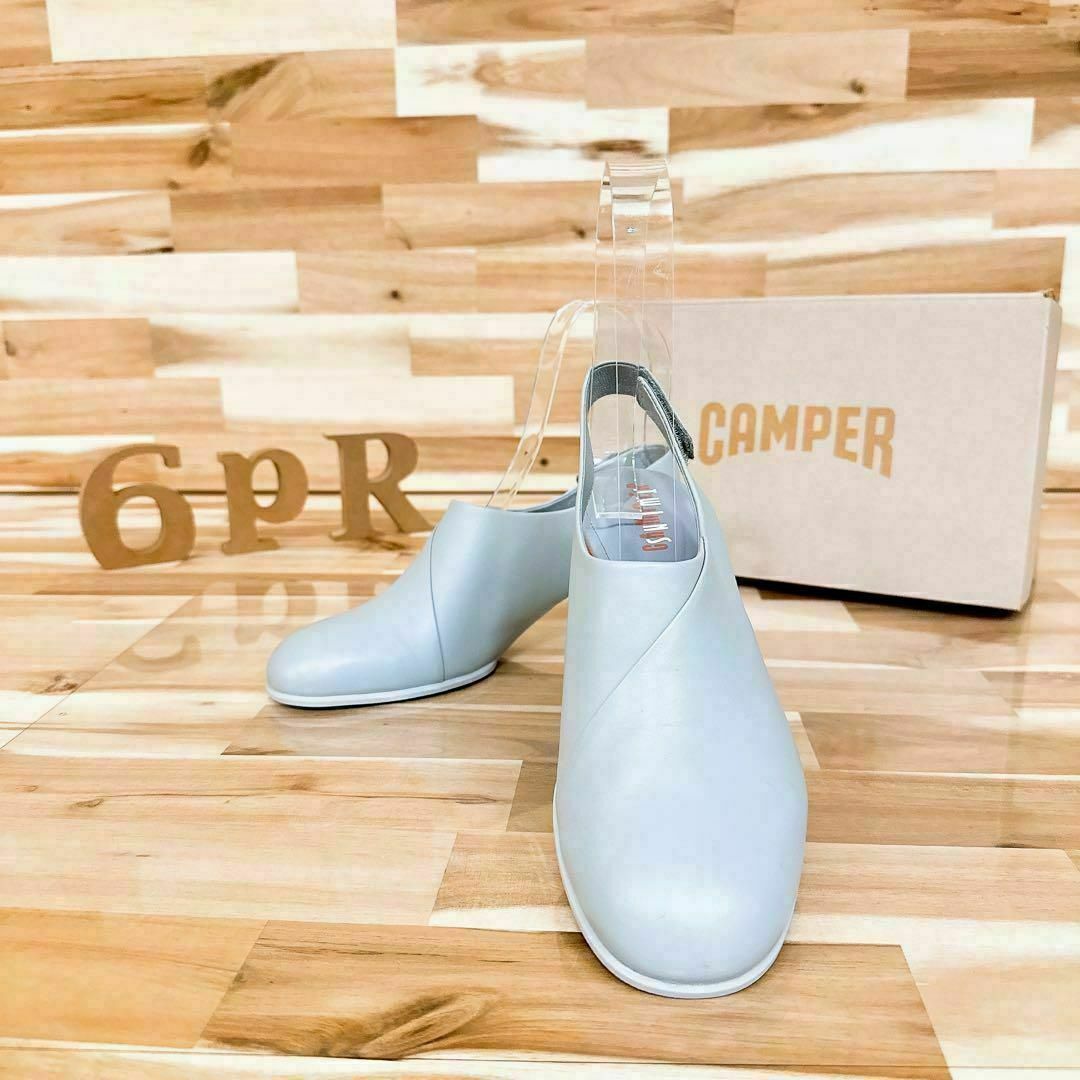 CAMPER(カンペール)の未使用【カンペール】TWINS ミュール パンプス KATIE 24.0 グレー レディースの靴/シューズ(ハイヒール/パンプス)の商品写真