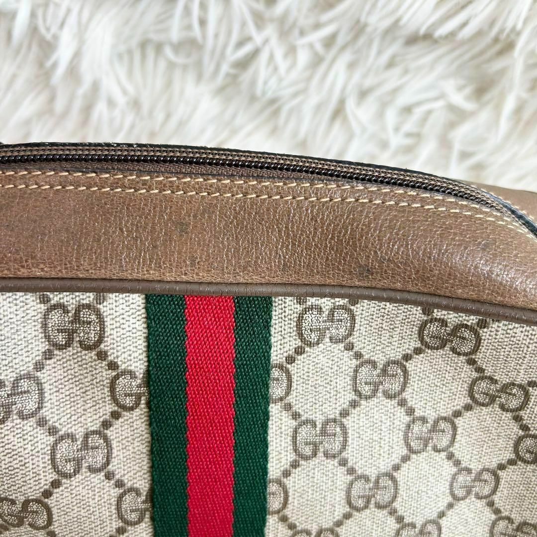 美品GUCCI シェリーライン ショルダーバッグ PVC オールドグッチ GG 美品GUCCI シェリーライン ショルダーバッグ PVC オールドグッチ GG