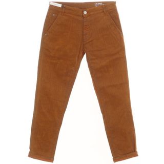 【新品】ピーティートリノ デニム PT TORINO DENIM INDIE ヘリンボーン織ストレッチコットン 5ポケットパンツ オレンジブラウン【サイズ32】【メンズ】(デニム/ジーンズ)