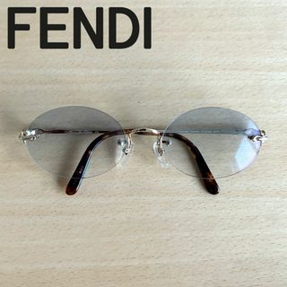 Fendi ヴィンテージ リムレス メガネ カラーレンズ 90's フェンディ