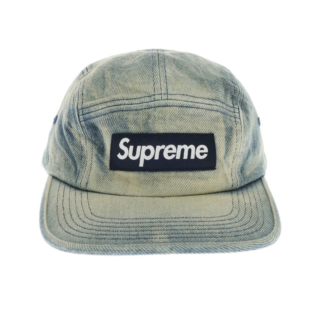 Supreme(シュプリーム)の【中古】シュプリーム Supreme 2024年春夏 Washed Chino Twill Camp Cap キャップ インディゴxベージュ【サイズONE　SIZE（58cm）】【メンズ】 メンズの帽子(キャップ)の商品写真