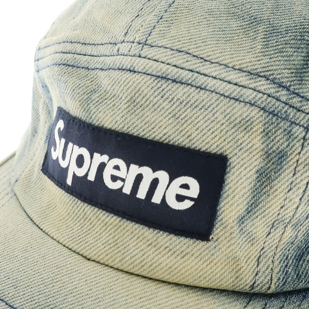 Supreme(シュプリーム)の【中古】シュプリーム Supreme 2024年春夏 Washed Chino Twill Camp Cap キャップ インディゴxベージュ【サイズONE　SIZE（58cm）】【メンズ】 メンズの帽子(キャップ)の商品写真