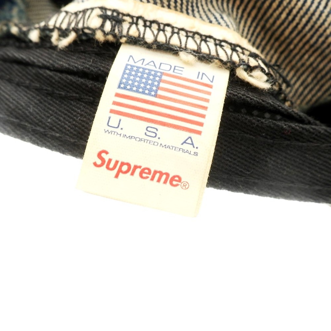 Supreme(シュプリーム)の【中古】シュプリーム Supreme 2024年春夏 Washed Chino Twill Camp Cap キャップ インディゴxベージュ【サイズONE　SIZE（58cm）】【メンズ】 メンズの帽子(キャップ)の商品写真