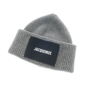 【中古】ジャックムス JACQUEMUS ミドルゲージウールナイロン ニットキャップ グレー【ユニセックス】(ニット帽/ビーニー)