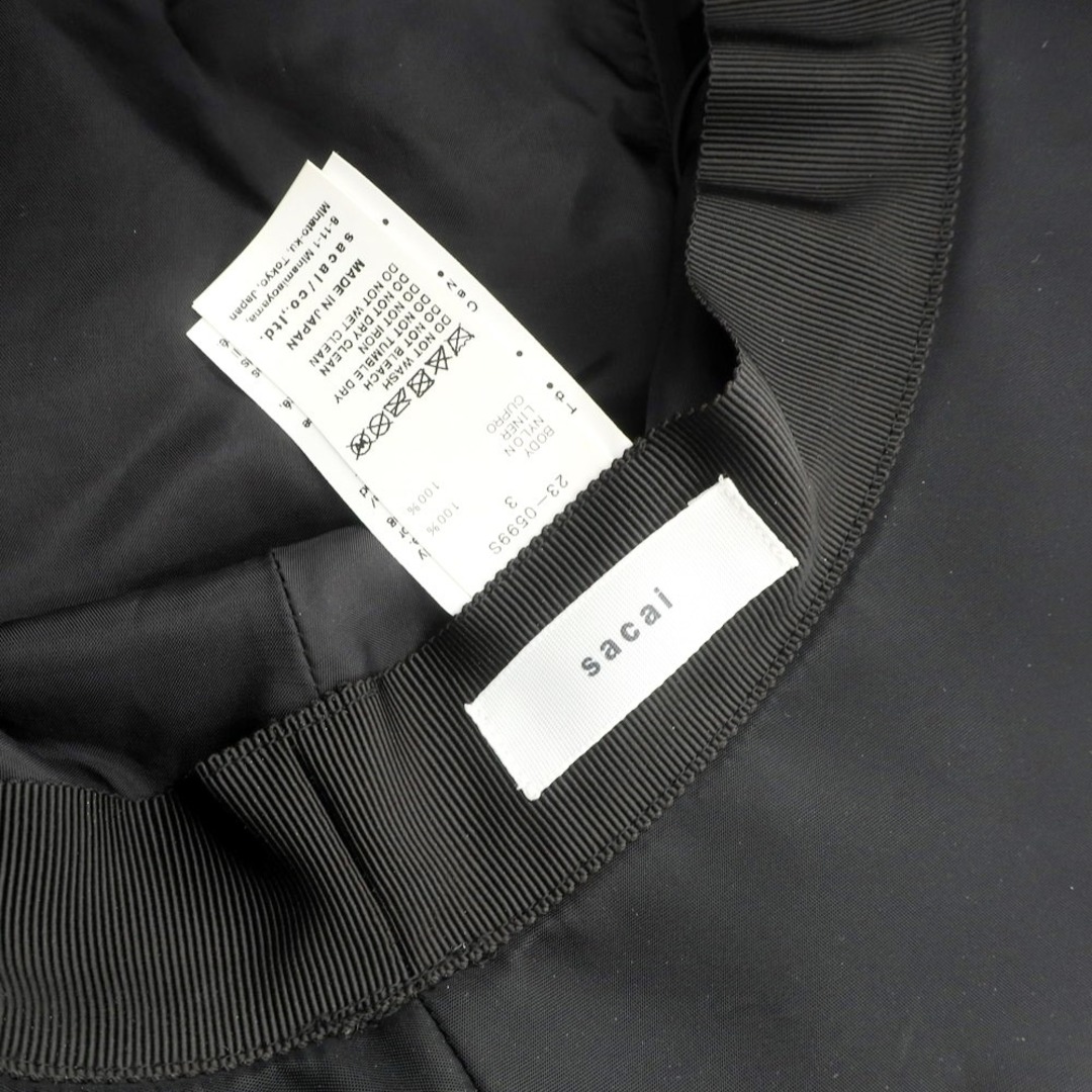 sacai(サカイ)の【中古】サカイ Sacai ナイロン バケットハット ブラック【サイズ3】【メンズ】 メンズの帽子(ハット)の商品写真