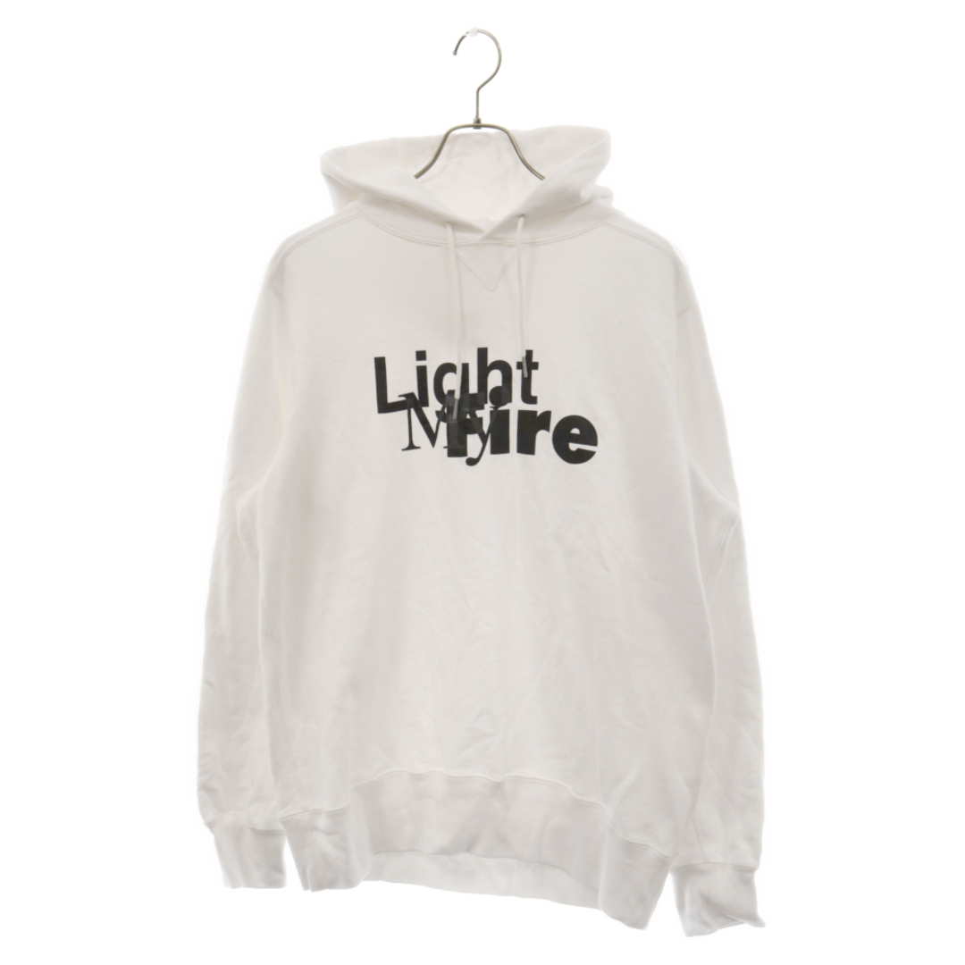 sacai(サカイ)のSacai サカイ 22SS Light My Fire Hooded 22-0357S ロゴプリント プルオーバーパーカー フーディー ホワイト メンズのトップス(パーカー)の商品写真