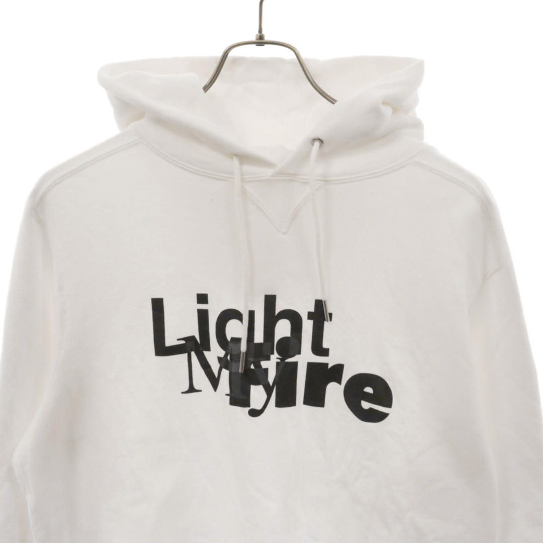 sacai(サカイ)のSacai サカイ 22SS Light My Fire Hooded 22-0357S ロゴプリント プルオーバーパーカー フーディー ホワイト メンズのトップス(パーカー)の商品写真