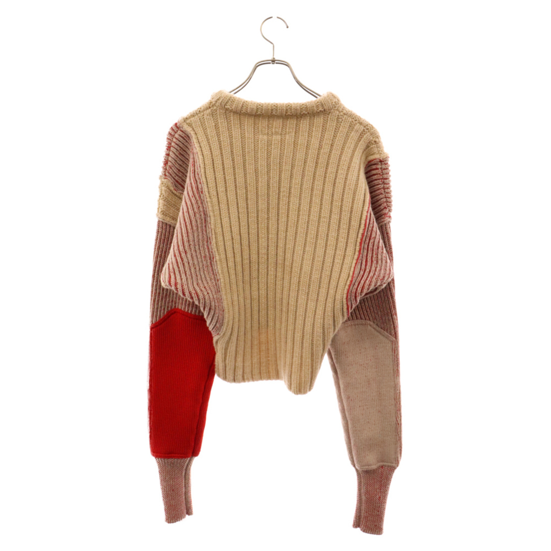 MM6(エムエムシックス)のMM6 Maison Margiela エムエムシックスメゾンマルジェラ 22AW Sprist Sweater S52GP0113 スプライスド セーター クロップド クルーネックニット ベージュ レディース レディースのトップス(ニット/セーター)の商品写真