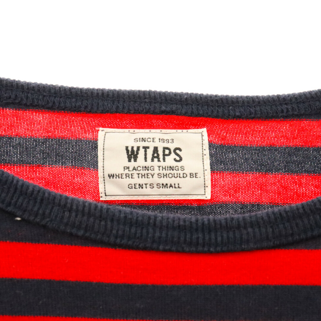 W)taps(ダブルタップス)のWTAPS ダブルタップス 15SS コットン ボーダー 長袖 Tシャツ カットソー レッド/ネイビー 151ATDT-CSM16 メンズのトップス(Tシャツ/カットソー(七分/長袖))の商品写真