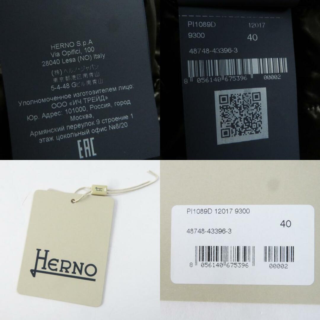 HERNO(ヘルノ)の極美品◎Herno ヘルノ 20年製 PI089D フード付き ダウンコート／ダウンジャケット ブラック 40 ハンガー付き 正規品 レディース レディースのジャケット/アウター(ダウンジャケット)の商品写真