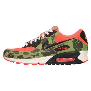 ナイキ(NIKE)のNIKE ナイキ ×ATOMOS AIR MAX 90 DUCK CAMO アトモス エアマックス90 ダックカモ ローカットスニーカー オレンジ/グリーン US9/27cm CW6024-600(スニーカー)