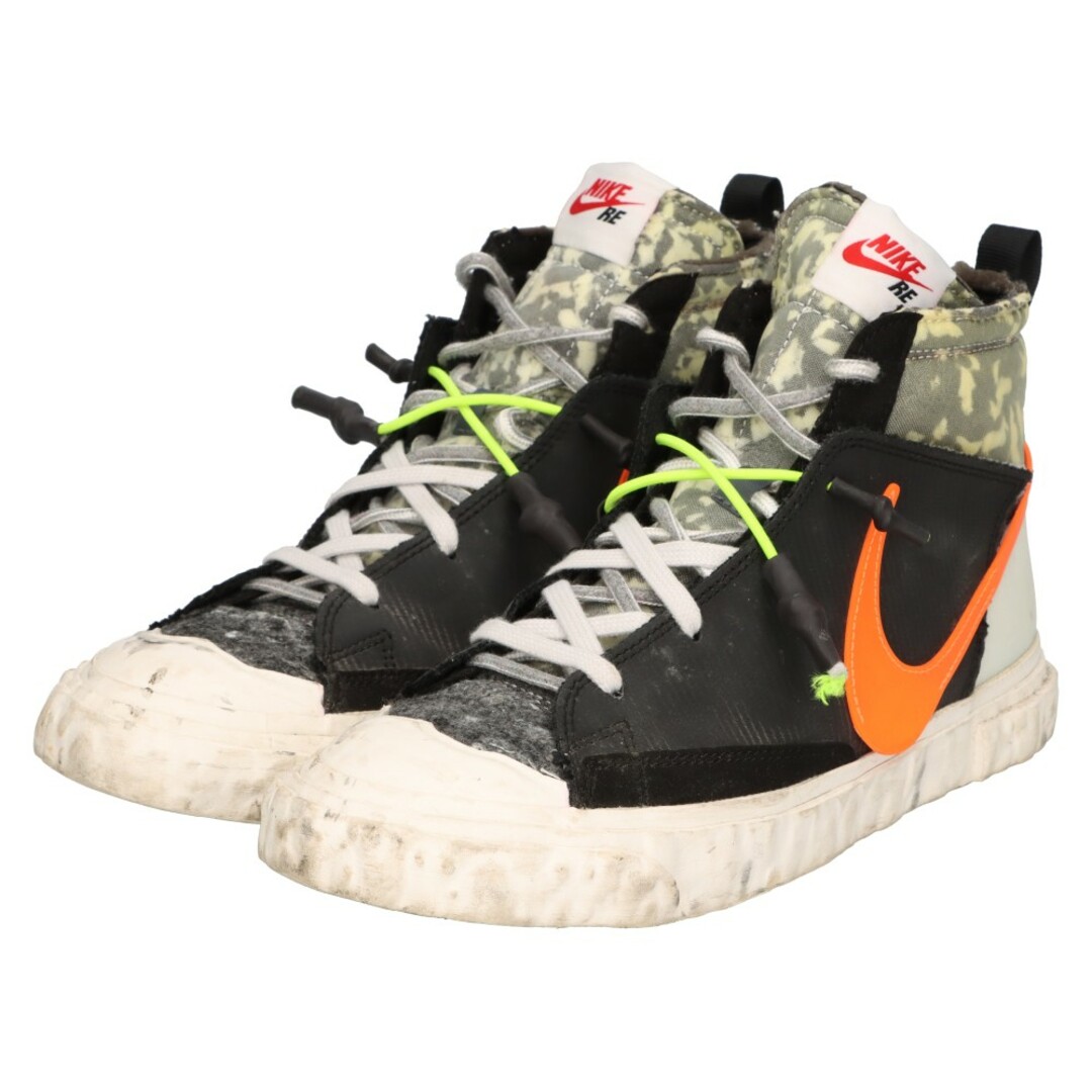 NIKE(ナイキ)のNIKE ナイキ ×READY MADE BLAZER MID R/M レディメイド ブレザーミッド ハイカットスニーカー ホワイト/ブラック/オレンジ US7/25cm CZ3589-001 メンズの靴/シューズ(スニーカー)の商品写真