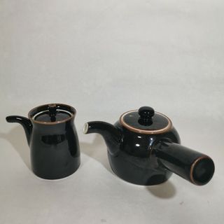 白山陶器 - 白山陶器 急須＆G型醤油差し 天目 波佐見焼 グッドデザイン賞 USED美品