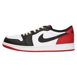 ナイキ(NIKE)のNIKE ナイキ AIR JORDAN 1 RETRO LOW OG BLACK TOE エアジョーダン1 レトロ ロー ブラックトゥ ローカットスニーカー US9/27cm ブラック/レッド CZ0790-106(スニーカー)