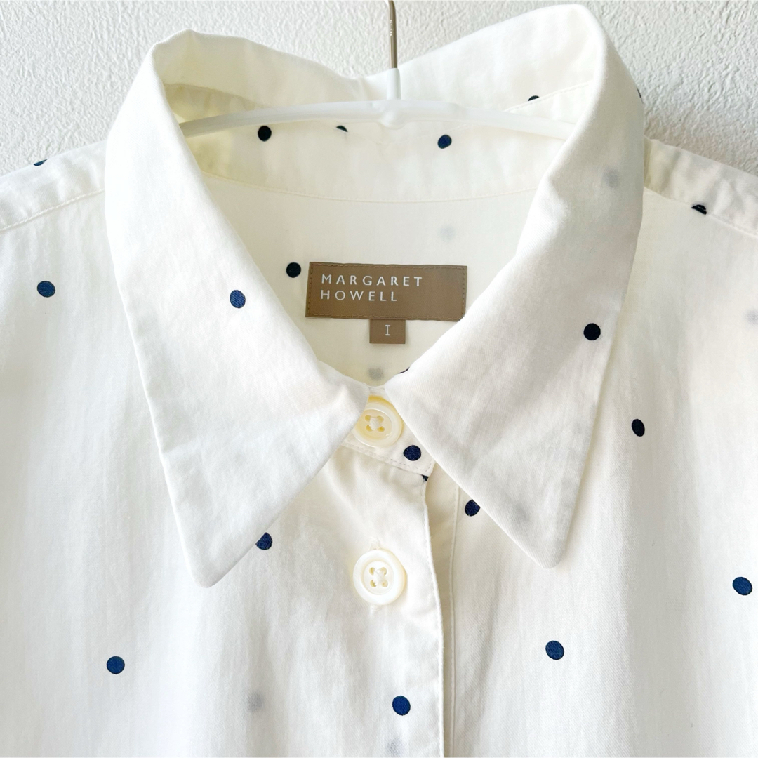 MARGARET HOWELL(マーガレットハウエル)のMARGARET HOWELL  SOFT SPOT PRINT COTTON レディースのトップス(シャツ/ブラウス(長袖/七分))の商品写真