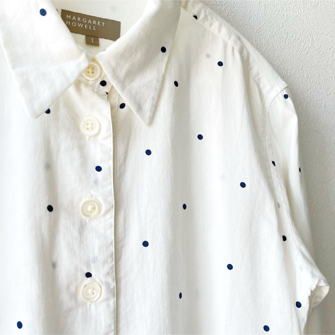 MARGARET HOWELL(マーガレットハウエル)のMARGARET HOWELL  SOFT SPOT PRINT COTTON レディースのトップス(シャツ/ブラウス(長袖/七分))の商品写真