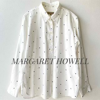 マーガレットハウエル(MARGARET HOWELL)のMARGARET HOWELL  SOFT SPOT PRINT COTTON(シャツ/ブラウス(長袖/七分))